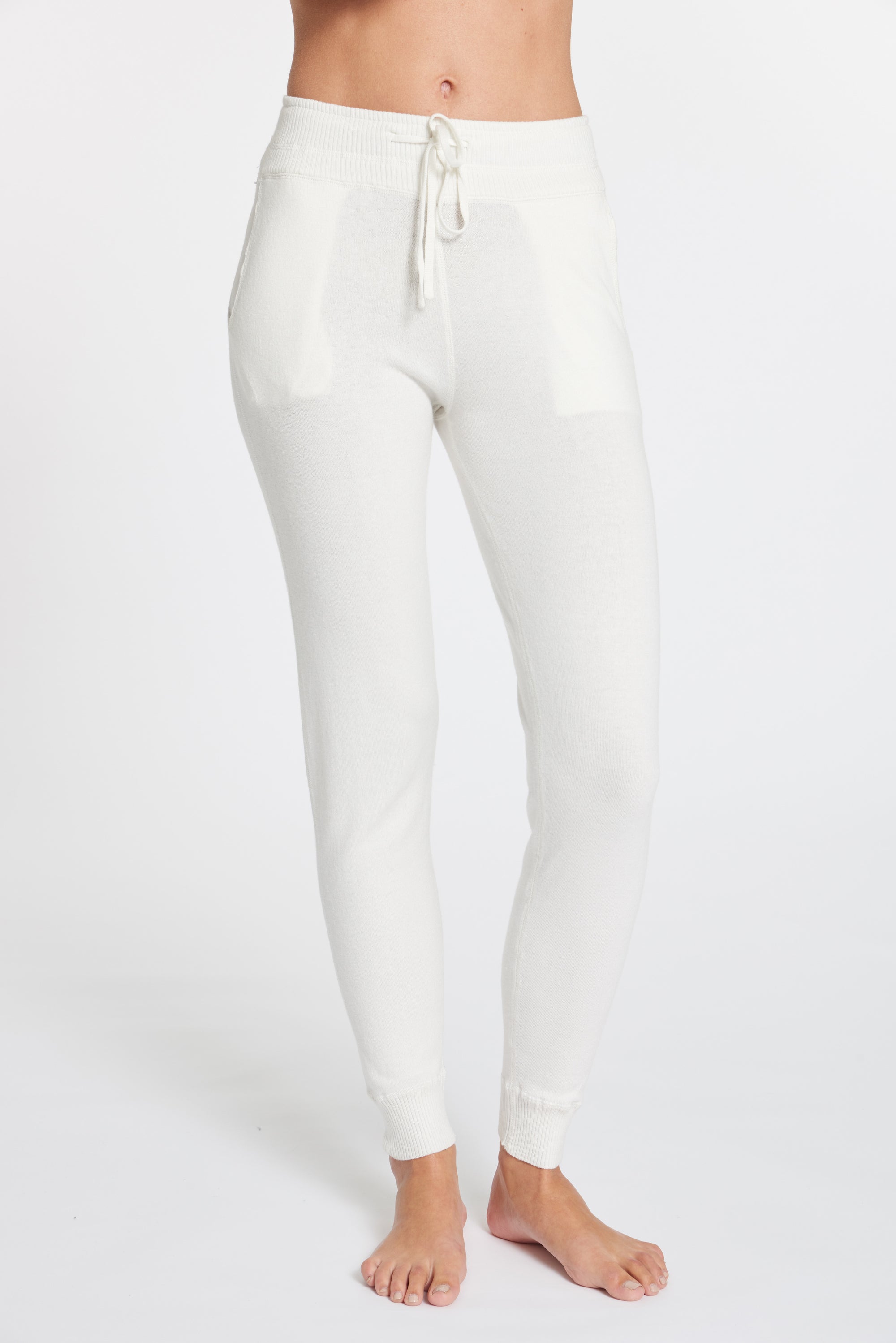 White french ferry jogger maternity pants › MONAMOON